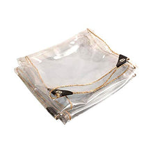 HJRD PVC Pieghevole Antipioggia Telone, Telone Telo Copertura Impermeabile Trasparente, Antivento Telone per Balcone, Camper, Gazebo e Giardino(0.5x1.5m(1.6x4.9ft) 0.35mm)