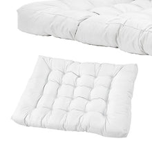 [en.casa] Divano Palette Euro mobili DIY Divano per Dentro con Cuscini per Le Palette 3 x Cuscino per Il Sedile e 8 x Cuscino per Schienale Bianco- incl. 6 Palette Euro 3 x Schienale 3 x bracciolo