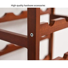 Jixi 4 Tier Solido Wine Rack Legno con cassetto Europea Classic Wine Bottle Holder Organizer Display Stand Grande ripiano Portavini Portabottiglie (Color : Wine Red)