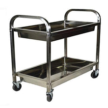 Quattro Ruote Portatile Strumento di archiviazione Carrello Carrello da Cucina in Acciaio Inox for Auto da Pranzo Mobile for Auto conveniente Hotel Argento 75X40X83.5 Utility Cart