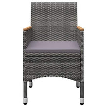 Tidyard 3 pz Set Bistrò in Rattan Protezione UV Comodi Cuscini Mobilia Esterna del Rattan con Cuscini 1Tavolino e 2 Poltrocine in Rattan per Giardino, Terrazza e Balcone