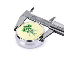 Shamrock Bouquet rotondo pillola contenitore 3 scomparti in metallo medicina caso titolare vitamina organizzatore scatola decorativa per viaggi all'aperto