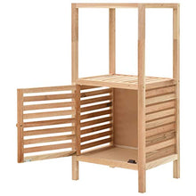 FAMIROSA Armadietto da Bagno in Legno Massello di Noce 39,5x35,5x86 cm