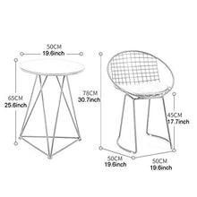 GYPPG Barstools Table & Chair Sets - Individual Apartment/Décor Iron Art Furniture Balcony/Kitchen/Leisure Cafe,Strong And Durable (White,Pink)