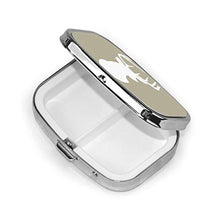 Scatola quadrata per pillole e medicine chic marrone iuta rustica corna cervo paese moda pillola organizzatore viaggio pillola caso dispenser per vitamine integratori