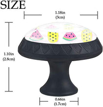 Strisce colorate di ananas angurie Pomelli per Porta Set di 4 Pomelli per Mobili Manopole per Cassetti Cucina Armadio Vetro