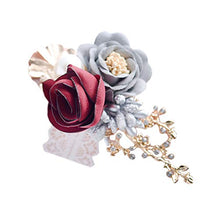 Fgyhty Bracciale Damigella d'Onore Polso Falso Fiore Artificiale del Fiore della Mano Floreale Wristband Donne