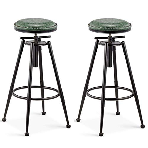 Poltrone Nubao Bar Stool Ferro di Alta Sgabello Kitchen Restaurant contatore Sedia a Spirale di Rotazione 20 Centimetri Aumento Regolabile Il Tappetino Stabile Supporto for 90-120cm Bar (Colore: A)