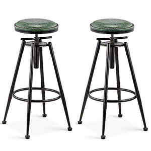 Poltrone Nubao Bar Stool Ferro di Alta Sgabello Kitchen Restaurant contatore Sedia a Spirale di Rotazione 20 Centimetri Aumento Regolabile Il Tappetino Stabile Supporto for 90-120cm Bar (Colore: A)