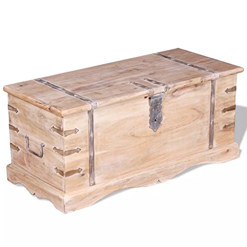 XINGLIEU Baule portaoggetti Marrone, Baule portaoggetti in Legno, Tavolo supplementare, 90 x 40 x 40 cm
