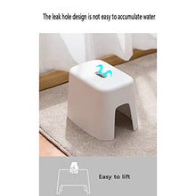 H-M-Shelf Piccolo Sgabello Panco di plastica Bagno per la casa Bagno Basso Sgabello Bagno Sgabello Antiscivolo Sgabello per Bambini Sgabello da caffè Bianco