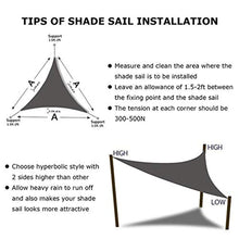 Xingkee Tenda A Vela Impermeabile Rettangolare 2 x 5m, Parasole E Protezione Raggi UV, per Esterni, Cortile, Giardino Grigio