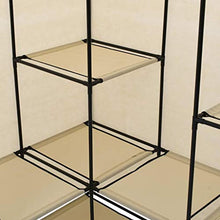 Festnight- Armadio Angolare, Guardaroba Portatile Crema 130x87x169 cm