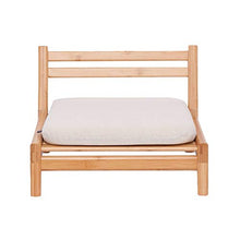 HongTeng Divani Creative Small Zen Chair Multi-Funzionale Sedia Bassa bay Window Tatami Bamboo Sedile Portatile for Il Tempo Libero Sedia con Cuscino 45 × 43,5 cm