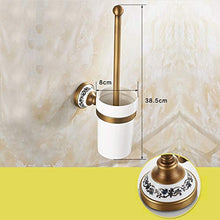 Accessori Bagno Europeo antico bagno portasciugamani portasciugamani bagno di stoccaggio ciondolo cremagliera bronzo nero doppia parete appesa, scopino
