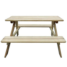 Tavolo da Picnic per Bambini, Tavola Gioco Gruppo Tavolo con panche per Bambini, Set tavolo e panche pic nic, in Legno di Pino, 89 x 89.6 x 50.8 cm
