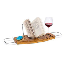 AnnYGJ Vasca da Bagno Vassoio, 75-98 Cm Retrattile per iPad Libro Lettura Rack Porta Bicchiere di Vino per Bagno di Stoccaggio Caddy Bagno di bambù (Colore : A)