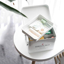 MYHZH Medicina Box delle Famiglie a più Strati di Grande capacità Multi-Funzione di Primo Soccorso Storage Box Box Medical 22X15.5X16 cm