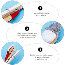 WINOMO 6Pcs Mollette Natalizie Spille di Carta in Legno Foto Mollette Pin Foto Clip per Memo Foto Nota Nome Card