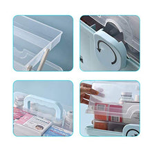 Scatola portatile della medicina della famiglia di 3 strati della scatola della medicina blu