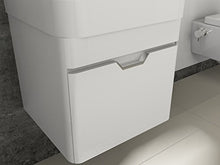 Aqua Bagno Set di mobili da bagno Piccolo, con mobiletto da bagno, in ceramica, 48 cm, colore: bianco