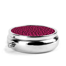 Love Leopard Print - Contenitore rotondo per pillole con 3 scomparti, in metallo, per medicina, vitamina