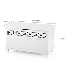 Festnight Cassapanca Contenitore Elegante | Contenitore Porta Giochi | Baule Contenitore da Interno 78,5x40x48 cm, Bianco