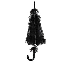 BTER Ombrellone in Pizzo Nero Elegante Durevole, ombrellone in Pizzo da Sposa, graziosa Performance sul palco per la Decorazione di celebrazioni Fotografia Prop Decorazione per Feste