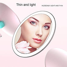 Specchio per Trucco a LED, Specchio per Trucco Illuminato, ingrandimento 3X, Regolazione dell'angolo di 180 °, Design di Ricarica USB, Design Semplice ed Elegante, Specchio da Viaggio a LED