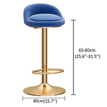 GzxLaY Sgabelli da Bar Sedile Imbottito Moderno e Confortevole, Sgabelli da Bar girevoli Regolabili Altezza del bancone della Cucina con schienali,D,80cm