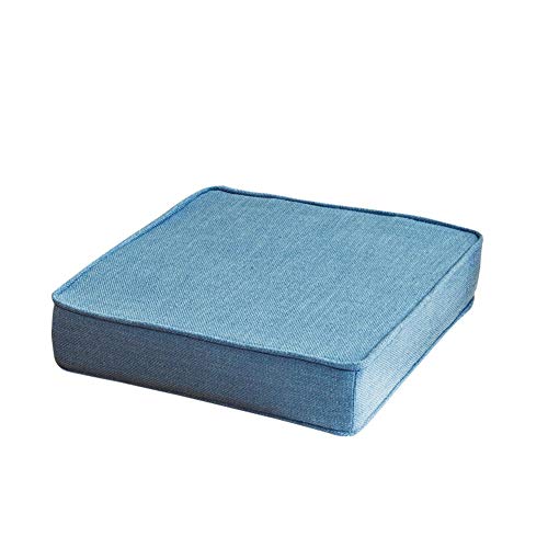 XHNXHN Cuscino del Sedile Quadrato Imbottito, Spugna addensata Cuscini per sedie Mobili da Giardino Cuscini per sedili da Pavimento Cuscini per sedie da Esterno per Interni Blu 55x55x8cm (22x22x3In