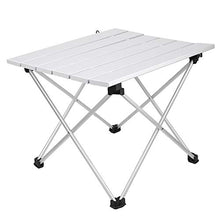 Tavolo Pieghevole da Esterno, Tavolo da Pranzo all'aperto Portatile da scrivania Pieghevole in Lega di Alluminio con Resistente Borsa in Nylon per Campeggio/Escursionismo/Picnic(Piccolo)