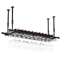 Portavini Portabottiglie da Appendere in Ferro Battuto, Altezza E Distanza Regolabili, Porta Bicchiere da Vino, Adatto per Bar, Ristoranti, KTV (Size : 120cm)