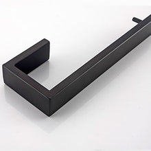 Melairy Portasciugamani con foratura, asta portasciugamani bagno in acciaio inox 304, porta asciugamani per ospiti, da bagno, da parete per bagno Nero