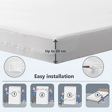 Amazon Brand - Umi Fodera coprimaterasso impermeabile con cerniera,Protezione Materasso Premium - Cotone 90x200cm(per materassi di circa 20cm)
