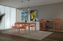 Kartell Masters Stool Sgabello, Tecnopolimero termoplastico Riciclato con Carica Minerale e Trattamento Soft-Touch, Arancione(Ruggine), H. 65