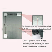 JKCKHA Piazza Bagno Specchio di Trucco, Decorazione della Parete dello Specchio di Bellezza, Dressing Mirror (Dimensioni: 50 * 70cm) Decorazioni per la casa