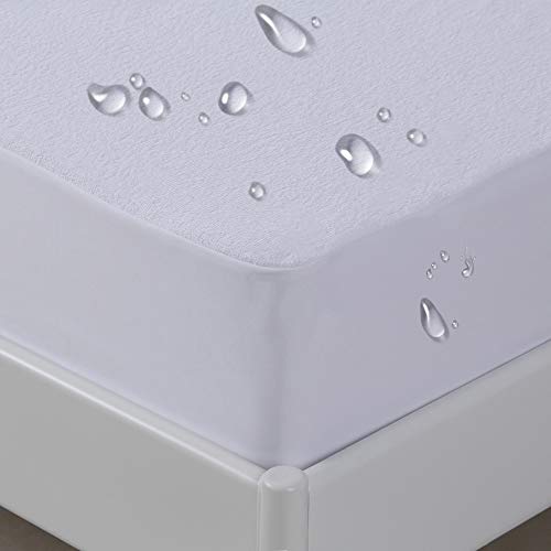 Amazon Brand - Umi Coprimaterasso impermeabile a cinque lati,Traspirante, Anallergico,Cotone - 180x200cm