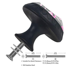 Fenicottero rosa 4 PCS Pomelli per Porta, Pomolo per Mobile, Pomelli per Mobili con Viti, Maniglia per Armadietto, Pomelli per Porta, Pomelli per Cassetti per Porta, Armadio, Cassetto e Credenza