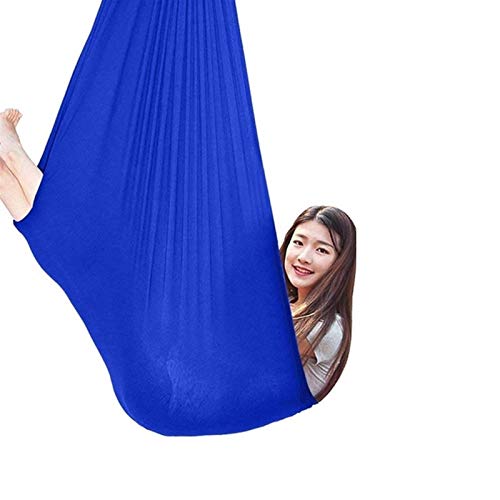 LICHUXIN - Amaca sensoriale per bambini con esigenze speciali per attività fisiche indoor swing regolabile per integrazione sensoriale (colore blu, dimensioni: 150 x 280 cm)