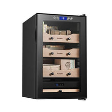 Cigar Cabinet Costante di Temperatura E umidità Gabinetto della Famiglia Mini Cigar Cabinet Legno di Cedro Cigar Gabinetto Cigar Box Cigarette Cabinet 70L (Color : Black, Size : 45 * 52 * 72.5cm)