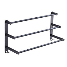 JSONA Portasciugamani Portasciugamani da Bagno a 3 Livelli con Ganci 40CM Spazio Portasciugamani a Parete in Alluminio Portasciugamani Portasciugamani per Cucina Bagno Servizi igienici Hotel Uffic