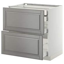 METOD/MAXIMERA base cb 2 frnts/2 basso/1 md/1 hi drw 80x61.9x88 cm bianco/Bodbyn grigio