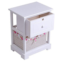LICHUAN comodino comodino in legno massello con chiave 2 strati 1 cassetto comodino camera da letto mobili armadio portaoggetti cestino fine tavolo facile da montare