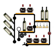 MoDi Wine Rack Retro Style Industriale Tubo di Acqua a Parete Vino Rack (L100 * W20 * H100CM)