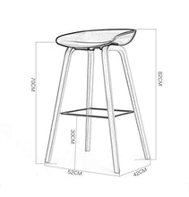 LLT Pratico sgabello Sgabelli semplice barra di sgabello da cucina Bar colazione cucina contatore sedia legno solido ergonomico Pp Sedile Carico massimo 100Kg durevole,bianca