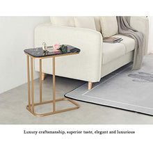 Tavolini da caffè Tavolino da Salotto Moderno A Forma di C Tavolino da Salotto Portatile for Laptop Tavolino da Divano (Color : Gold)