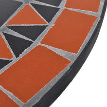 vidaXL Giardino Tavolo in Ceramica Modello Mosaico 60cm Terracotta/Bianco