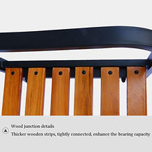 Sedia da giardino panca da esterno in alluminio pressofuso in legno massello, panca da balcone con bracciolo schienale, sgabello per la decorazione domestica, per veranda / parco / cortile