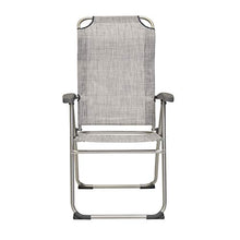 COPPIA Poltrone grigio melange Pieghevoli, Portatili per mare, piscina, giardino, campeggio | 2 PZ Sedie Sdraio da Spiaggia Richiudibili Struttura in Alluminio e textilene | Dimensioni 58Lx64Px108H cm